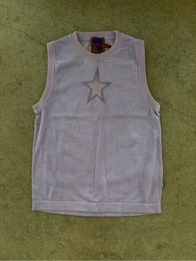 Marc Jacobs Heaven Lavender Star Sleeveless Knit Top
